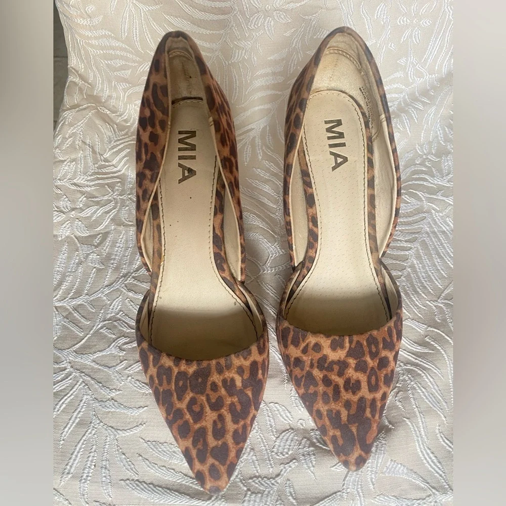 MIA Leopard Print Women's Heels Size 4.5